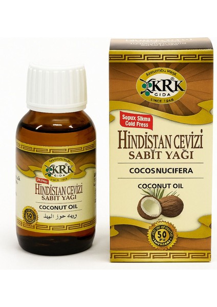 Doğal Soğuk Sıkım Hindistan Cevizi Yağı 50 ml