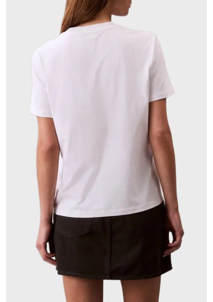 % 100 Pamuk Regular Fit Bisiklet Yaka Logolu T Shirt LV047C912GYAA Bayan T Shirt LV047C912G Yaa modelleri