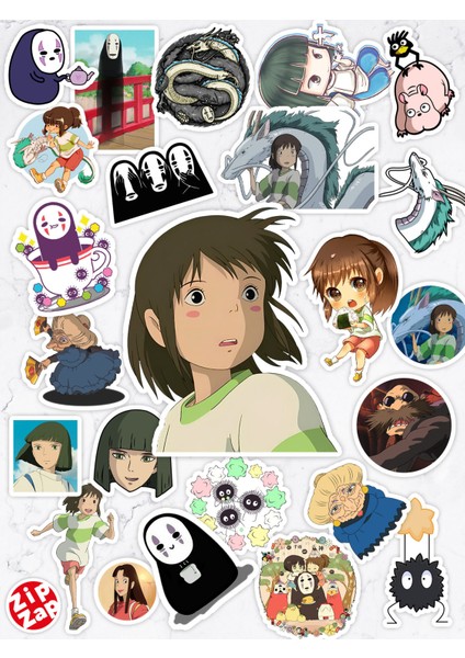 Spirited Away Ghibli Anime Telefon Laptop Bullet Journal Yapışkanlı Folyo Sticker Paketi