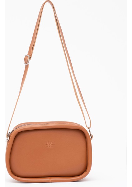 Taba Shk62 Tek Bölmeli Suni Deri Ayarlanabilir Askılı Fermuarlı Çapraz Omuz Çantası