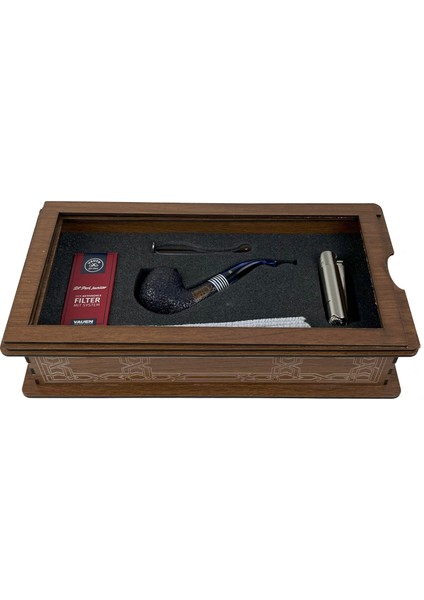 Özel Ahşap Kutusunda Şahin Pipo Seti Model - 4 fiyatları