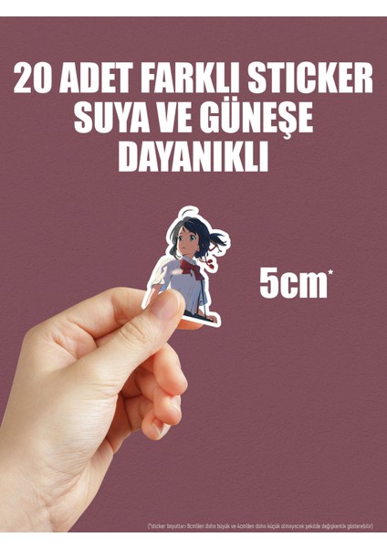 Kimi No Na Wa Anime Telefon Laptop Bullet Journal Yapışkanlı Folyo Sticker Paketi indirimleri