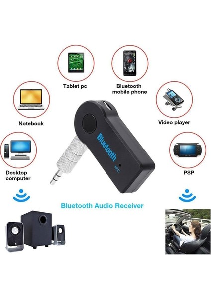 Bluetooth Araç Kiti 3.5mm Aux Ses Kablosu Stereo Destekli Telefon Müzik Alıcı Cn Wireless Oto Teyp Mic fiyatları
