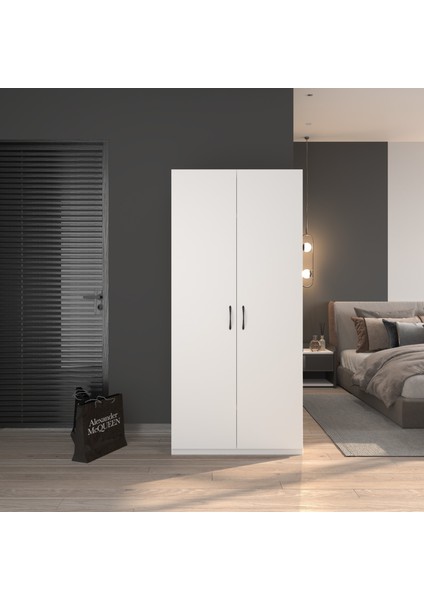 2 Kapaklı Elbise Dolabı BEYAZ80 fiyatları
