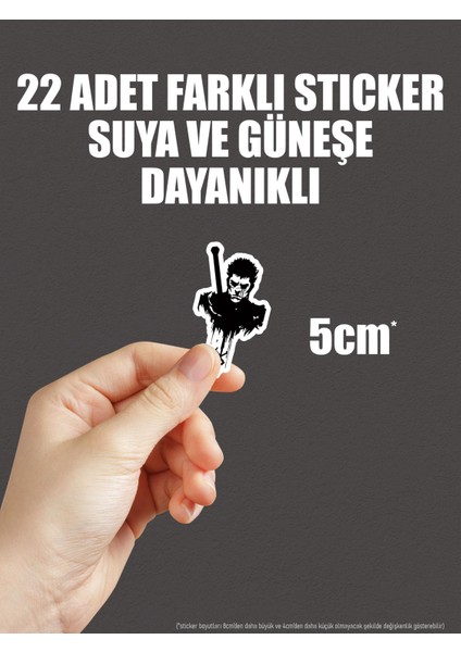 Berserk Anime Telefon Laptop Bullet Journal Yapışkanlı Folyo Sticker Paketi indirimleri