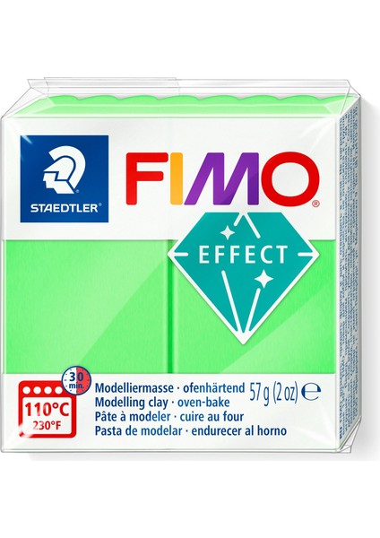 Fimo Effect Polimer Kil 501 Neon Green