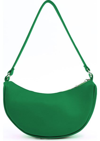 Çimen Yeşili SHK26 Tek Bölmeli Suni Deri El ve Omuz Çantası U:12 E:26 G:6 cm modelleri