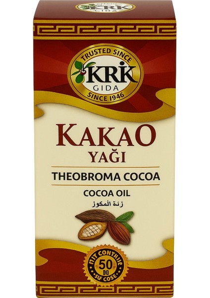 Doğal Kakao Yağı 50 ml – Nemlendirici ve Onarıcı Bitkisel Yağ fiyatları