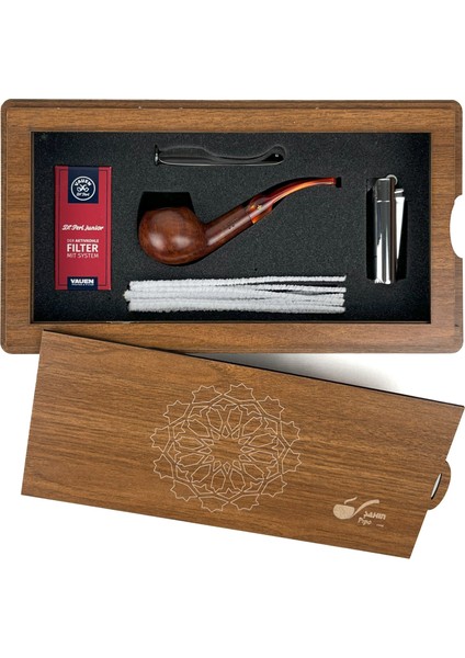 Özel Ahşap Kutusunda Şahin Pipo Seti Model - 5