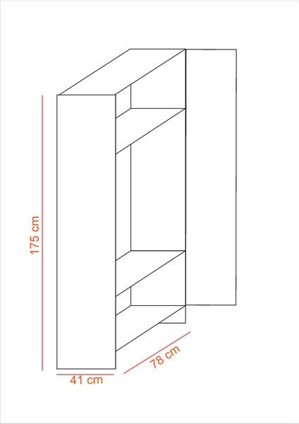 2 Kapaklı Elbise Dolabı ÇAM80 fırsatları
