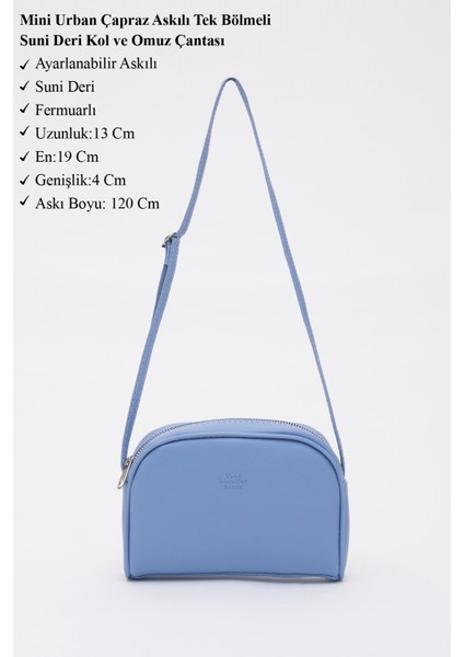Mavi Shk25 Mini Urban Çapraz Askılı Tek Bölmeli Suni Deri Kol ve Omuz Çantası modelleri