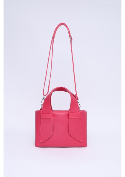 Fuşya SHK60 Suni Deri, Tek Bölmeli, Fermuarlı, Ayarlanabilir Askılı, El, Kol Ve Omuz Çantası