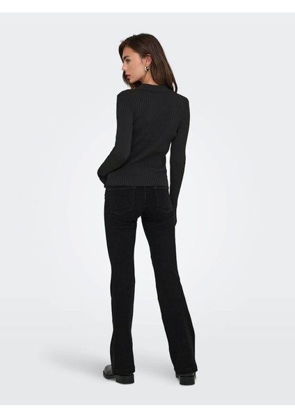 Onlelisa L/s Rib Siyah Kadın Bluz 15355354 fırsatları