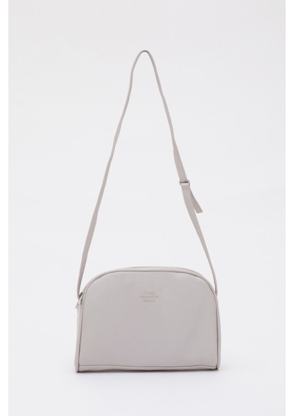 Gri Shk25 Mini Urban Çapraz Askılı Tek Bölmeli Suni Deri Kol ve Omuz Çantası