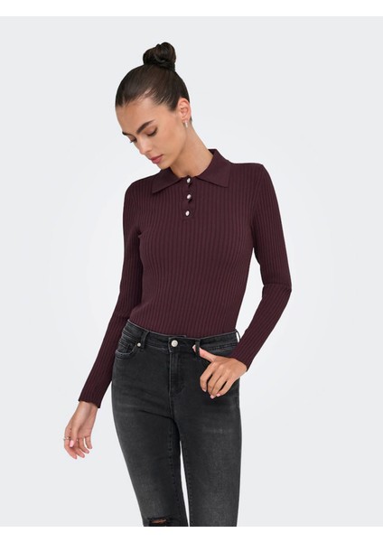 Onlelisa L/s Rib Bordo Kadın Bluz 15355354 fiyatları