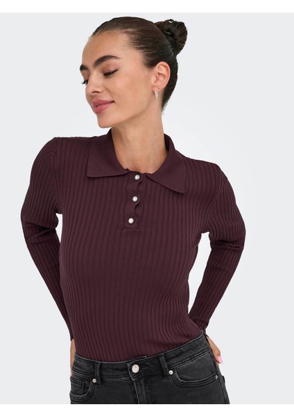 Onlelisa L/s Rib Bordo Kadın Bluz 15355354 modelleri