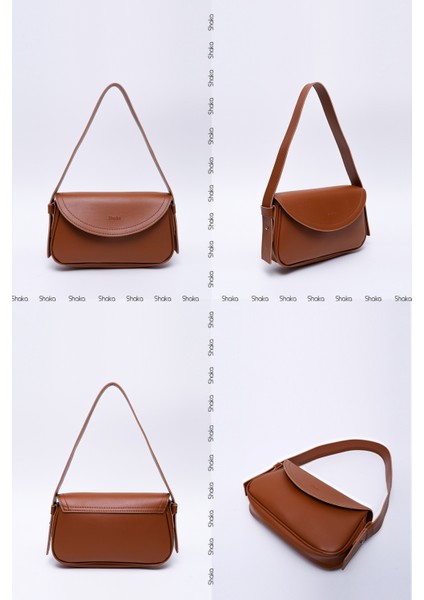 Taba Shk150 Suni Deri Astarlı Çıtçıtlı Ayarlanabilir Askılı El, Kol ve Omuz Çantası