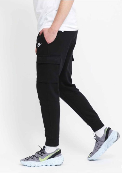 Sportswear Club Fleece Siyah Erkek Eşofman Altı