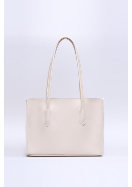 Krem Shk173 Deri, Tek Bölmeli, Fermuarlı, Makyaj Çantalı El, Kol Ve Omuz Çantası U:24 E:34 G:13 Cm fırsatları