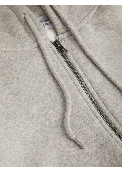 JJMAKOTO SWEAT ZIP HOOD GRI MELANJ Erkek Fermuarlı Sweatshirt fiyatları
