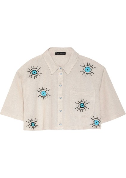 Göz Nakış Detaylı Cop Gömlek