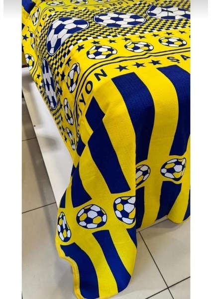 Taraftar Temalı Tek Kişilik Pike ve Çarşaf Seti – 160X240 cm | %100 Pamuklu