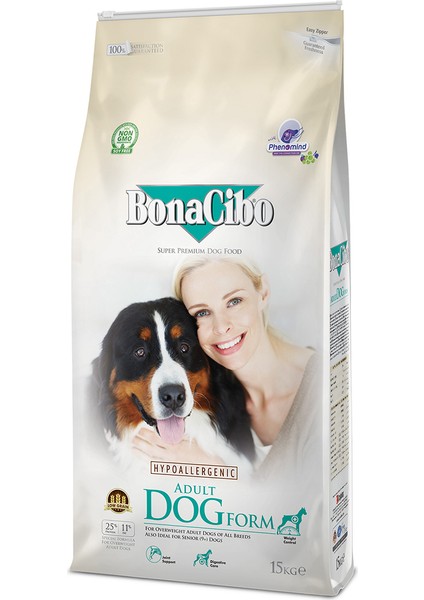 Adult Dog Form Tavuklu ve Balıklı Yetişkin Köpek Maması, 15 Kg, Tüm Irklar Için, Doğal, Şekersiz