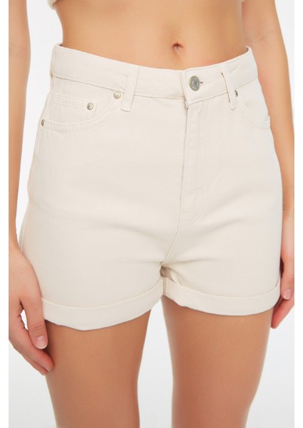 Shopeonly taş Paçası Katlamalı Denim Şort fırsatları
