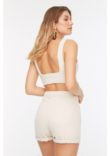 Shopeonly taş Paçası Katlamalı Denim Şort indirimleri