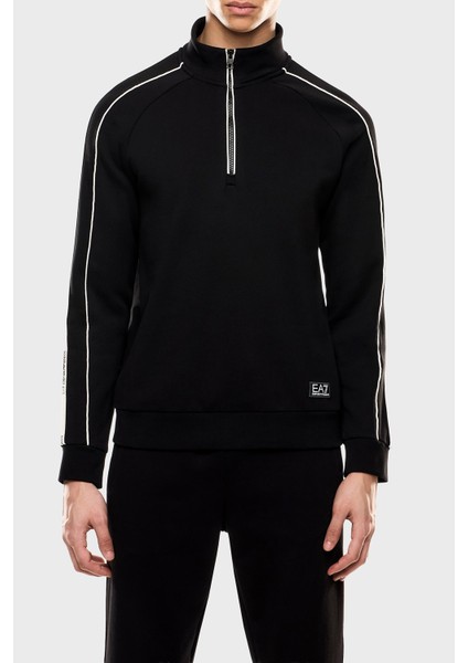 Logolu Pamuklu Regular Fit Yarım Fermuarlı Dik Yaka Sweat Erkek Sweat 7M000971 AF10377 UC001