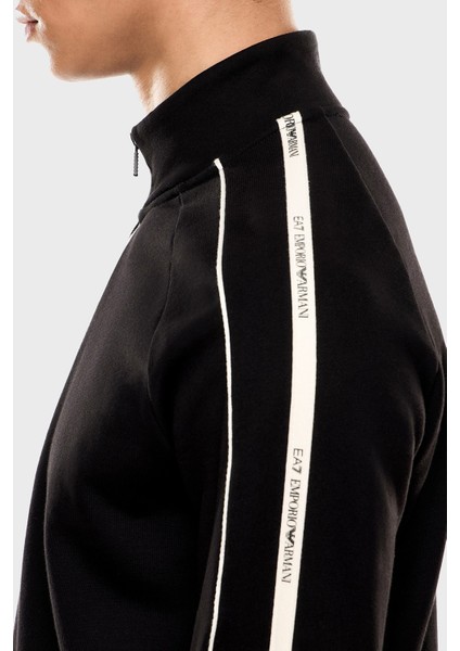 Logolu Pamuklu Regular Fit Yarım Fermuarlı Dik Yaka Sweat Erkek Sweat 7M000971 AF10377 UC001 fırsatları