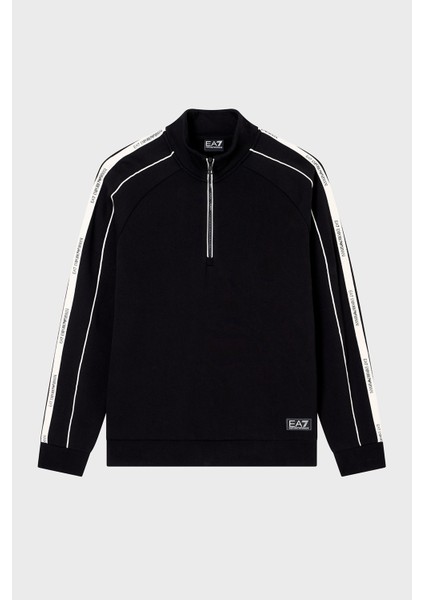 Logolu Pamuklu Regular Fit Yarım Fermuarlı Dik Yaka Sweat Erkek Sweat 7M000971 AF10377 UC001 indirimleri