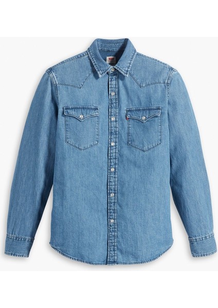Erkek Classic Western Standart Mavi Gömlek - 85745-0108 modelleri