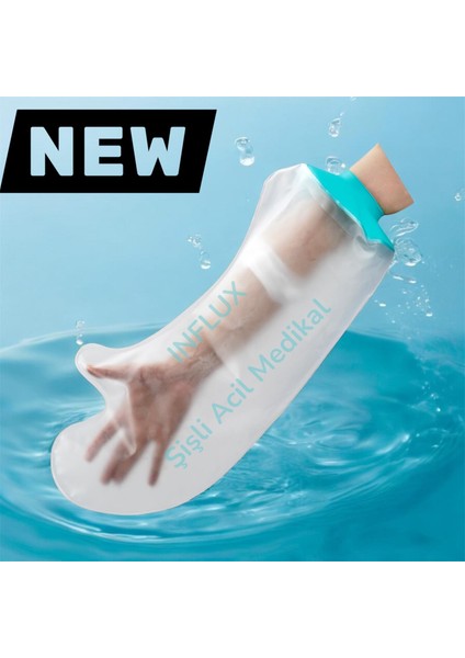 Alçı ve Bandaj Koruyucu Duş Bonesi Kısa Kol