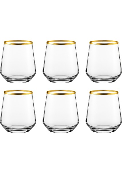 420202 Allegra 6 Lı Kahve Yanı Su Bardak Yaldızlı modelleri