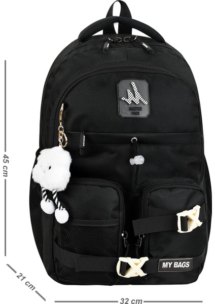 Kore Tarzı Siyah Suya Dayanıklı Unisex Ortaokul, Lise Okul Sırt Çantası Laptop Bölmeli fiyatları