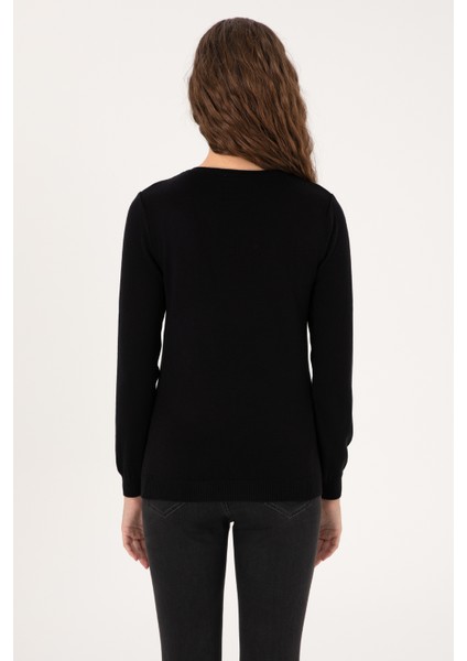 Kadın Siyah Kazak /triko 50313590-VR046 indirimleri