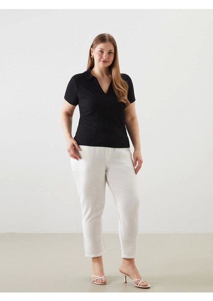 Lcwaıkıkı Classic Siyah Polo Yaka Kadın Tişört modelleri