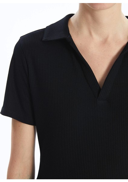 Lcwaıkıkı Classic Siyah Polo Yaka Kadın Tişört fırsatları