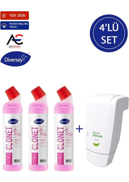 3 Adet Banyo + 1 Adet Şampuan 4'lü Set