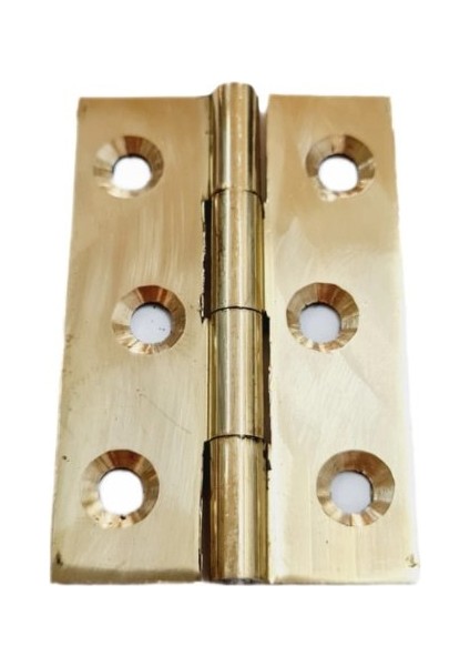 Pirinç Sabit Yaprak Menteşe 80X40X2 mm – 8 cm Dekoratif Menteşe / 5 Adet