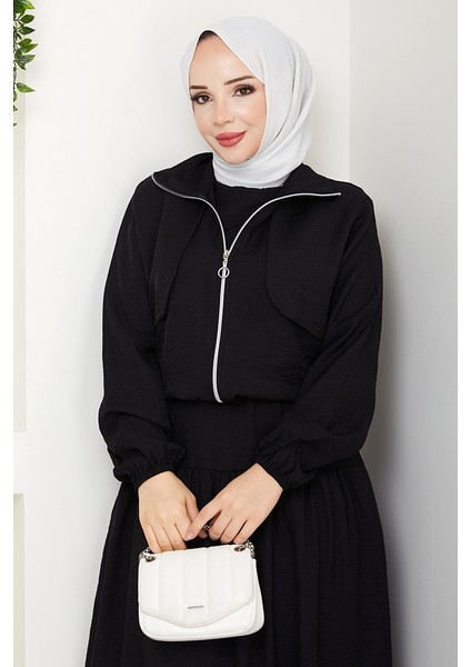 Milda Ceket Elbise Ikili Takım 1579 - Siyah fırsatları