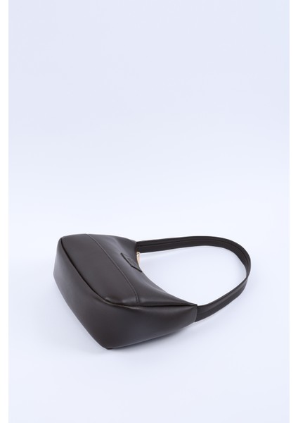 Kahve Rengi SHK229 Suni Deri , Fermuarlı Tek Bölmeli , Baget Model El, Kol ve Omuz Çantası