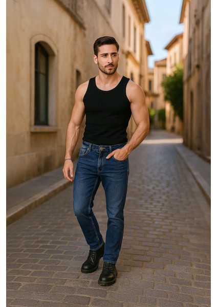 Erkek Jean Pantolon Mavi