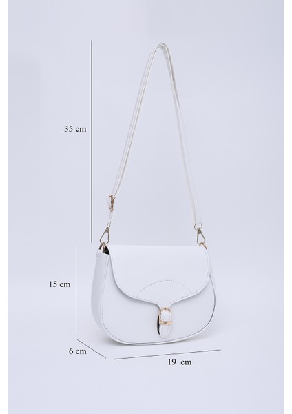 Beyaz SHK17 Suni Deri, Tek Bölmeli, Çıtçıt Kapama, Ayarlanabilir Askılı,el, Kol ve Omuz Çantası fiyatları
