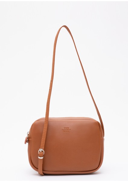 Taba U23 Suni Deri ,tek Bölmeli, Fermuarlı,süet Iç Kumaş, Ayarlanabilir Askılı, Mini Urban Omuz Çantası