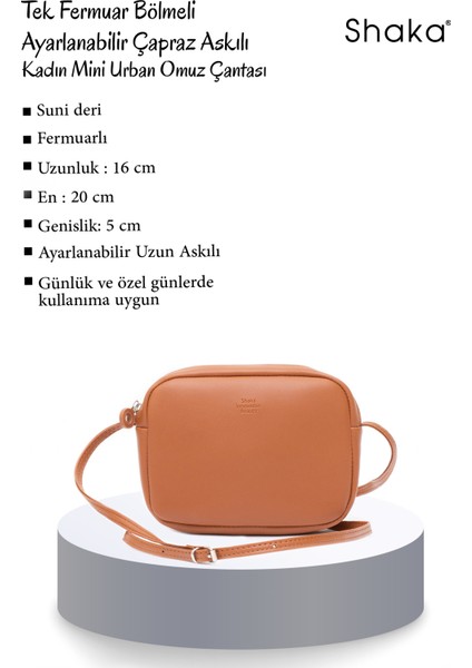 Taba U23 Suni Deri ,tek Bölmeli, Fermuarlı,süet Iç Kumaş, Ayarlanabilir Askılı, Mini Urban Omuz Çantası modelleri