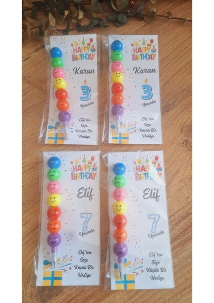 Sevgiliatolyemm Mutluluk Getirmesi Dileğiyle Kartlı Emojili Yumurtlayan Kalem 10 Adet Doğum Günü Parti Mevlüt Hediyelikleri fiyatları