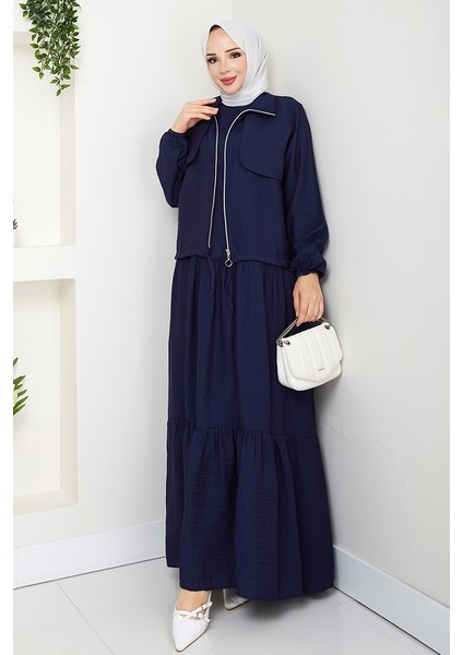 Milda Ceket Elbise Ikili Takım 1579 - Lacivert modelleri