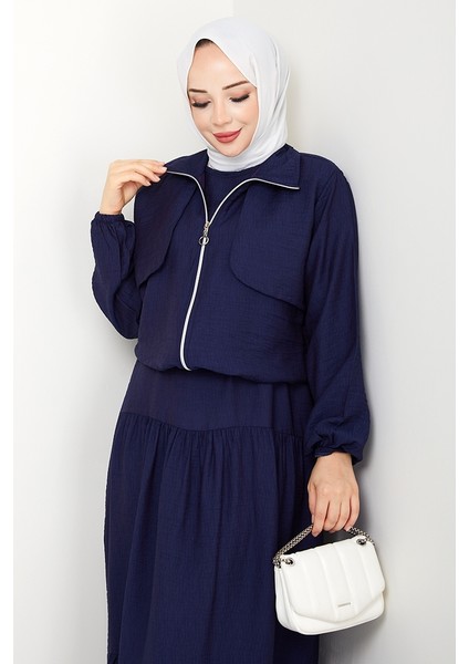 Milda Ceket Elbise Ikili Takım 1579 - Lacivert fırsatları